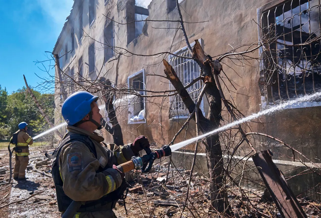 Un edificio en Donetsk, tras un ataque