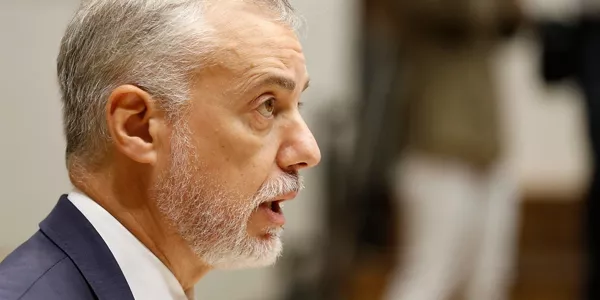 El lehendakari, durante su intervención. EFE