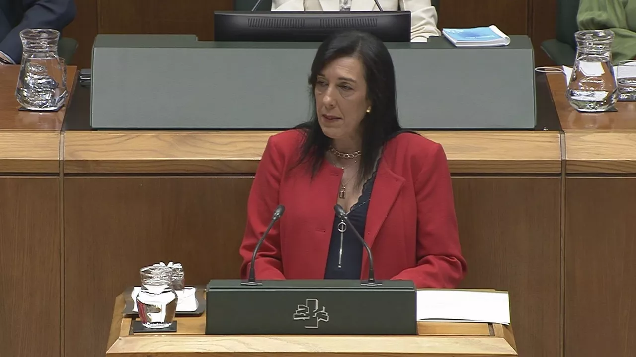 Amaia Martínez (Vox) hoy en el Parlamento Vasco.