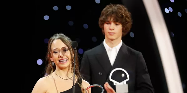 Carla Quilez y Paul Kircher, Concha de Plata a la mejor interpretación protagonista. EFE