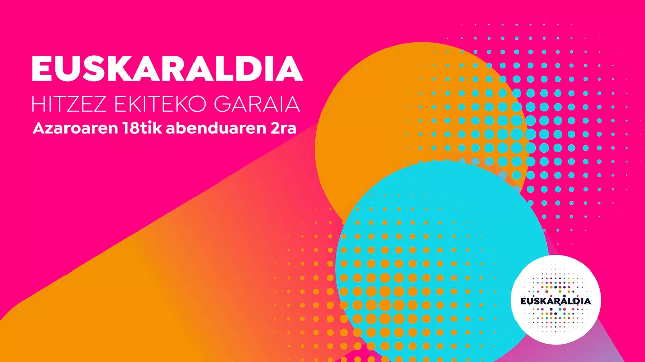 Euskaraldiaren hirugarren edizioaren kartela, "Hitzez ekiteko garaia" da leloa
