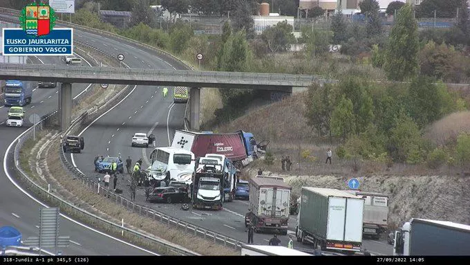 A-1 errepidea, Gasteiz parean, gaur. Argazkia: @trafikoaEJGV