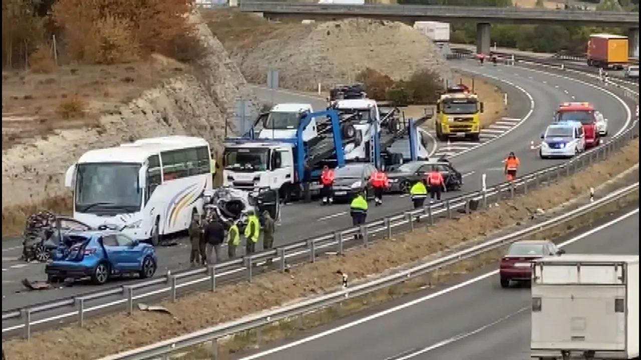 Accidente de tráfico en la A1
