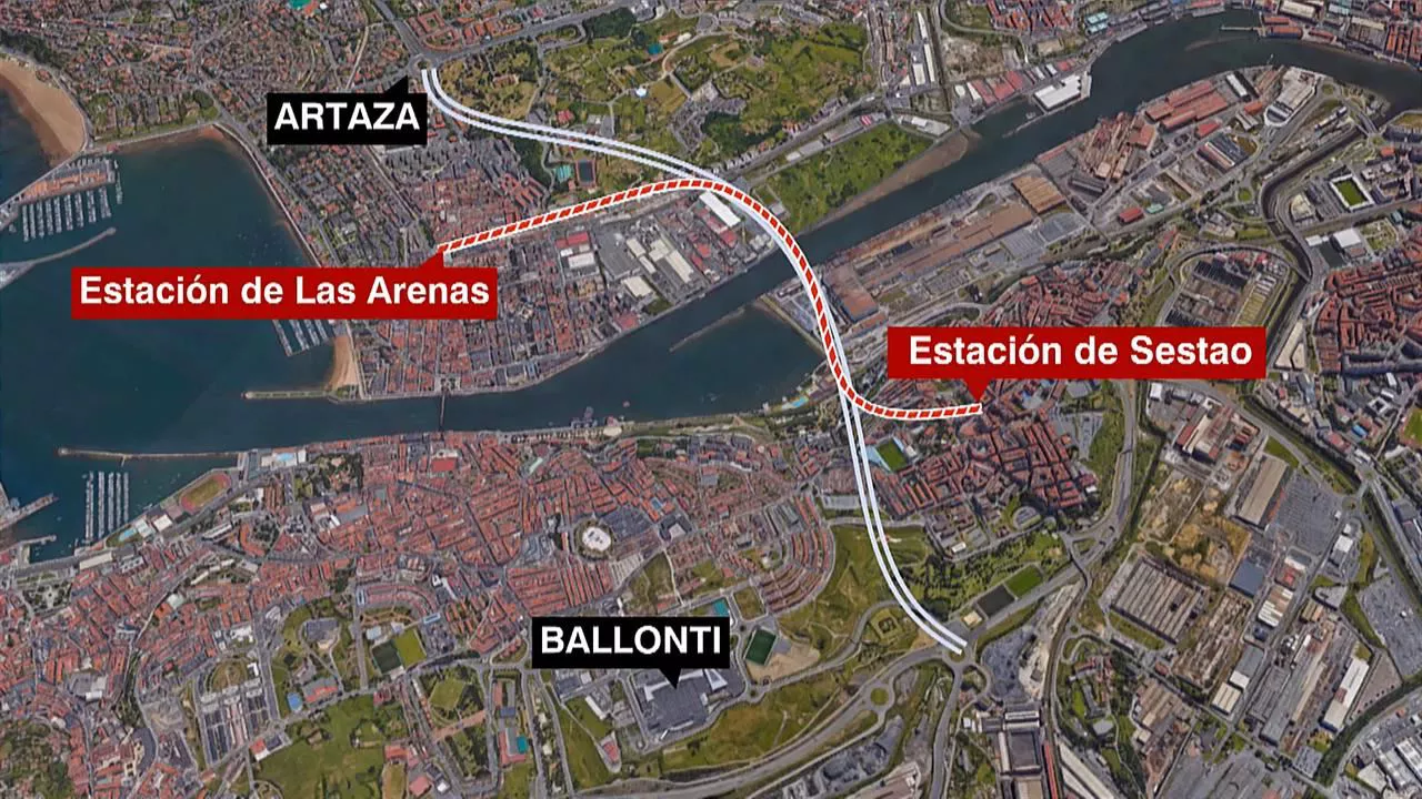 Tren lanzadera. Imagen: EITB Media