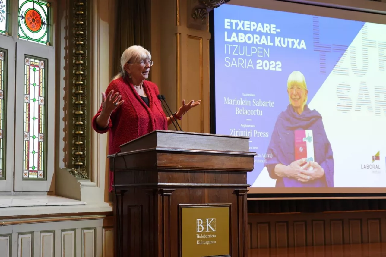 Mariolein Sabarte Belacortu, gaurko ekitaldian. Argazkia: Mitxi Calvo