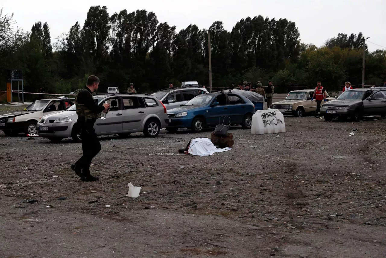 Ataque en Zaporiyia. Foto: EFE.