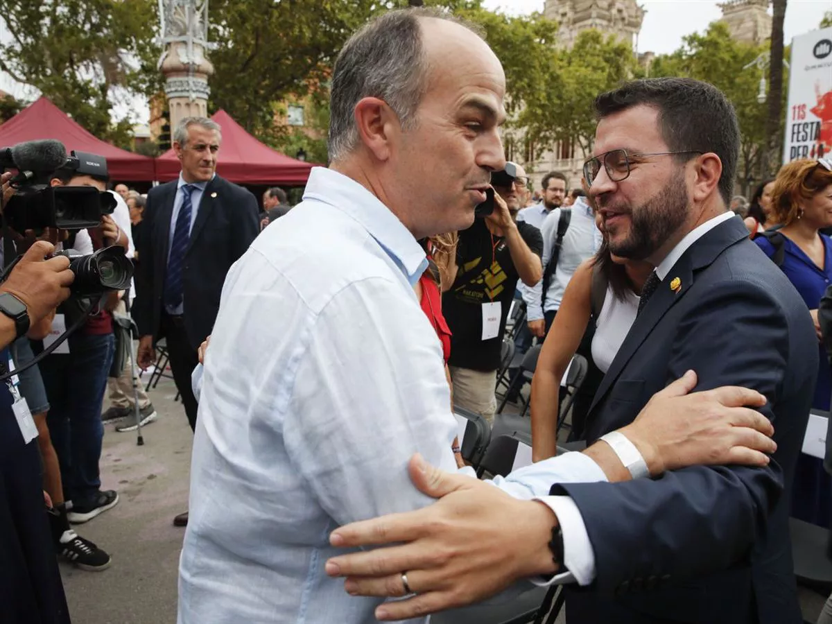 Turull y Aragonès el día de la Diada. Foto: EFE