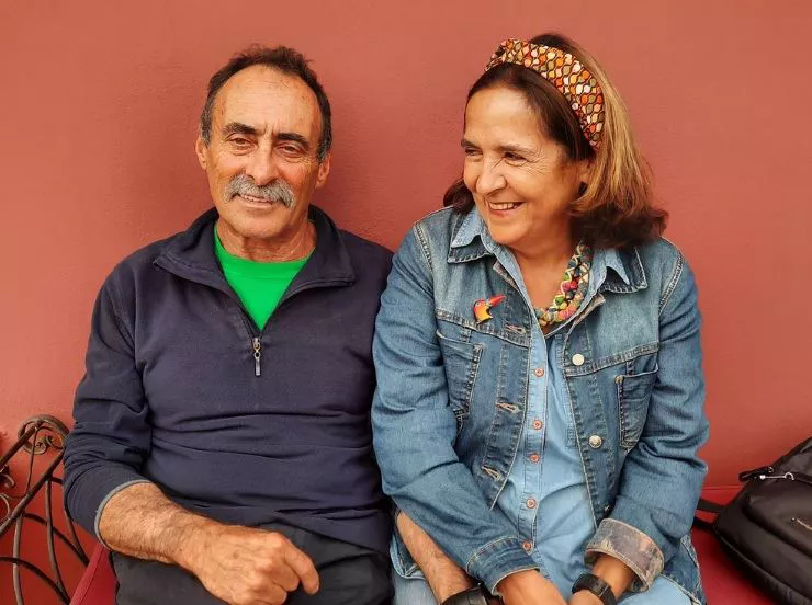 Txemi y Alazne, tras contar su historia. Foto: EITB Media.