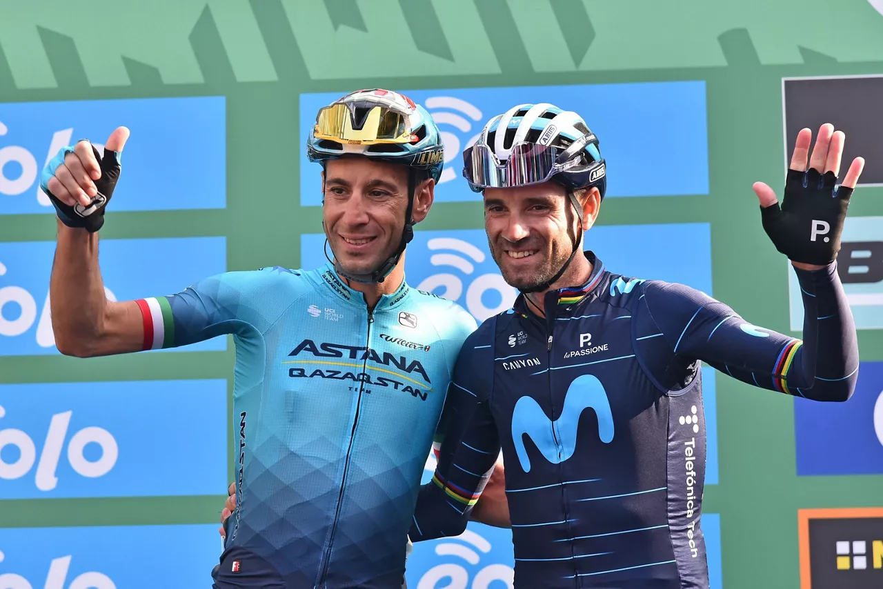 Nibali eta Valverde euren azken lasterketan. Argazkia: EFE