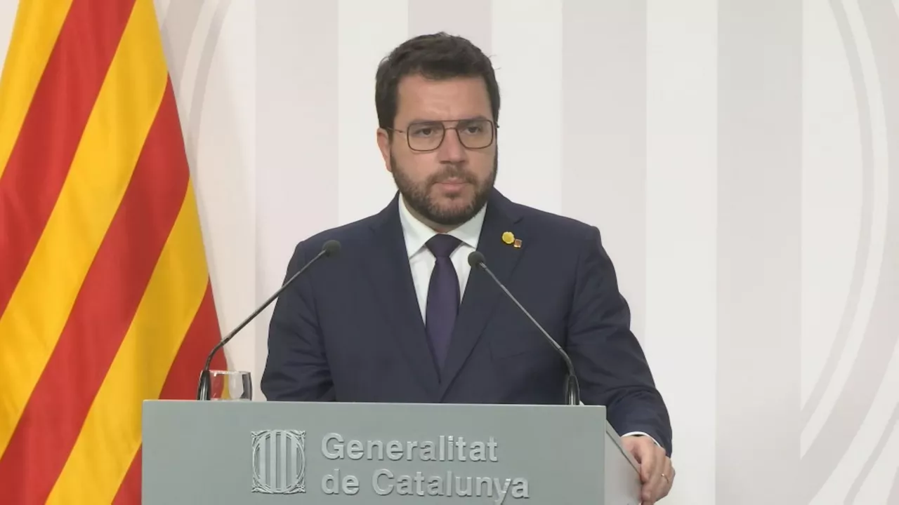 Pere Aragonès. Imagen obtenida de un vídeo de Agencias.