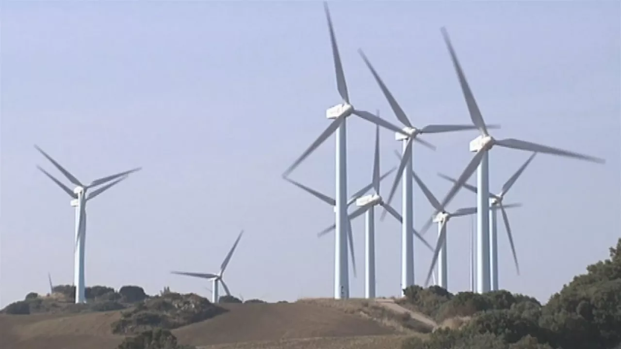 Parke eoliko bat. EITB Mediaren bideo batetik ateratako irudia.