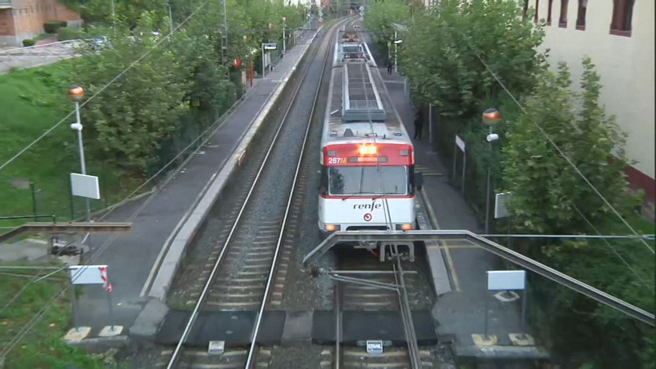 Anoetako tren geltokia. EITBren bideo batetik lortutako irudia.
