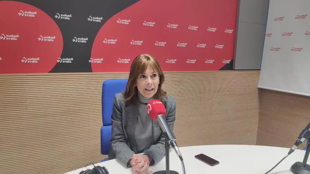 Uxue Barkos Geroa Sozialberdeen burua, Euskadi Irratian. Argazkia: EITB Media