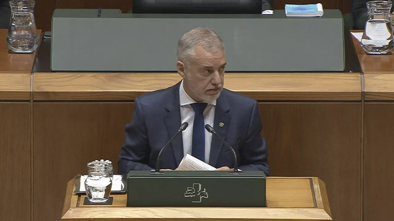 Iñigo Urkullu. Legebiltzarreko bideo batetik ateratako irudia.