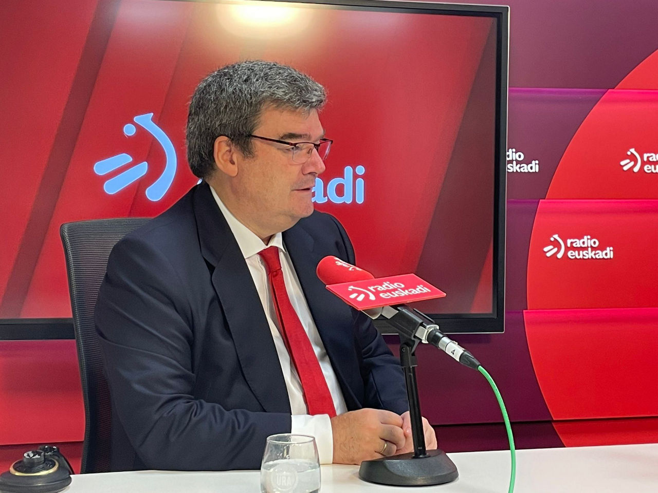 Aburto, en un momento de la entrevista.