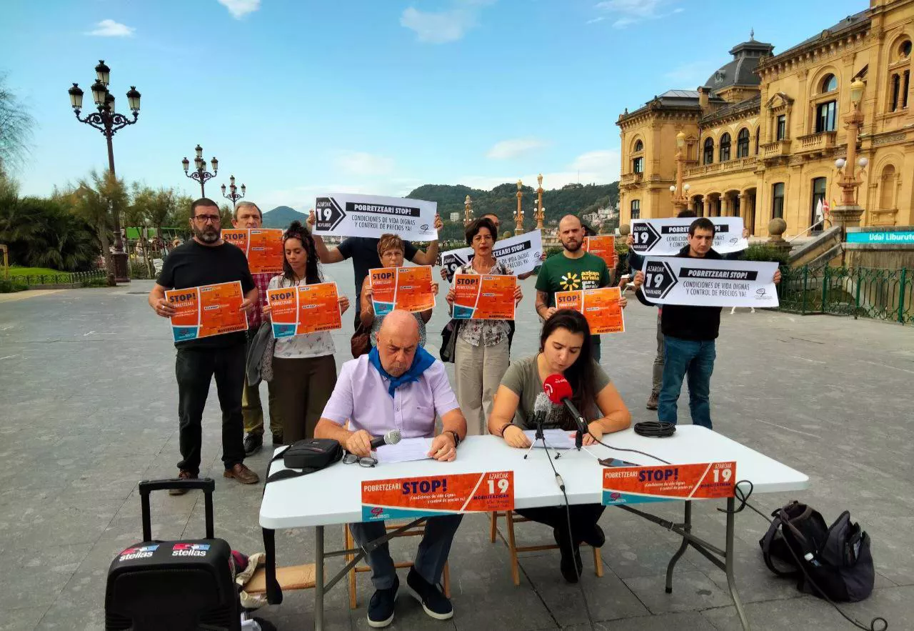 Comparecencia en Donostia-San Sebastián. Imagen: LAB