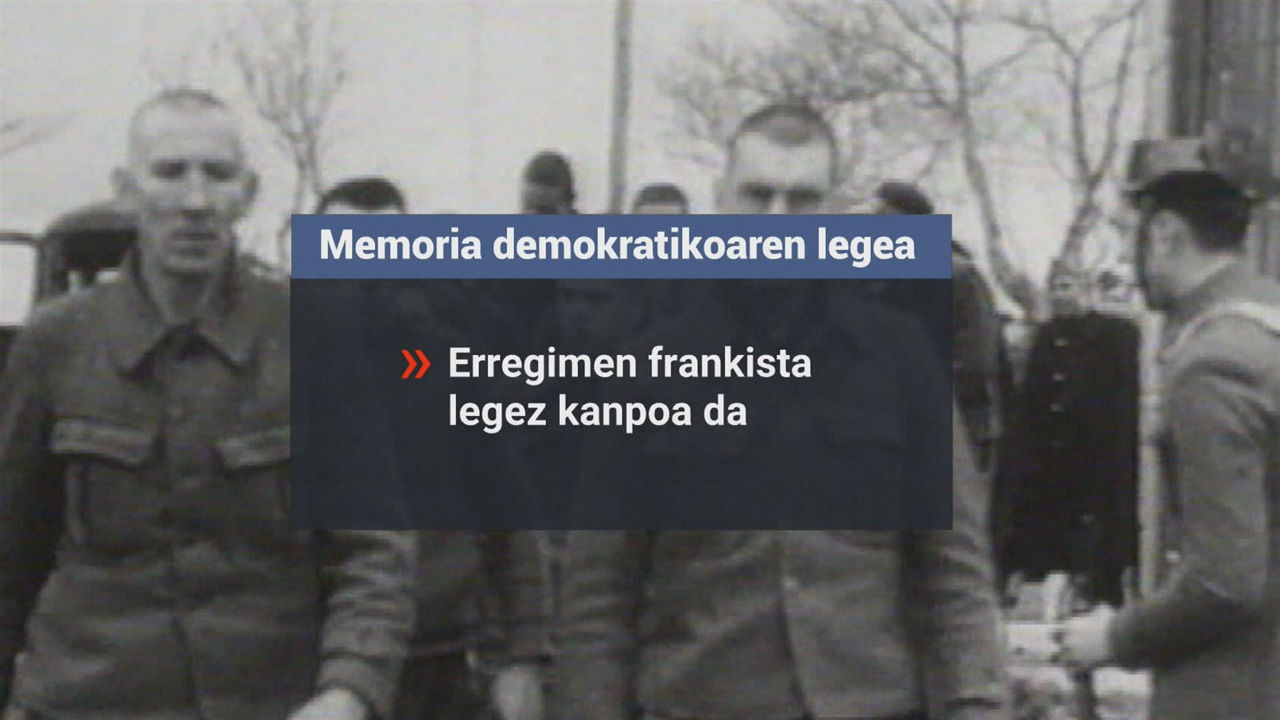 Memoria Historikoaren legea. EITB Mediaren bideo batetik ateratako irudia.