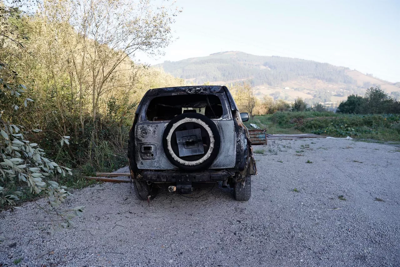 Sute egonkortua Balmasedan. Argazkia: EFE