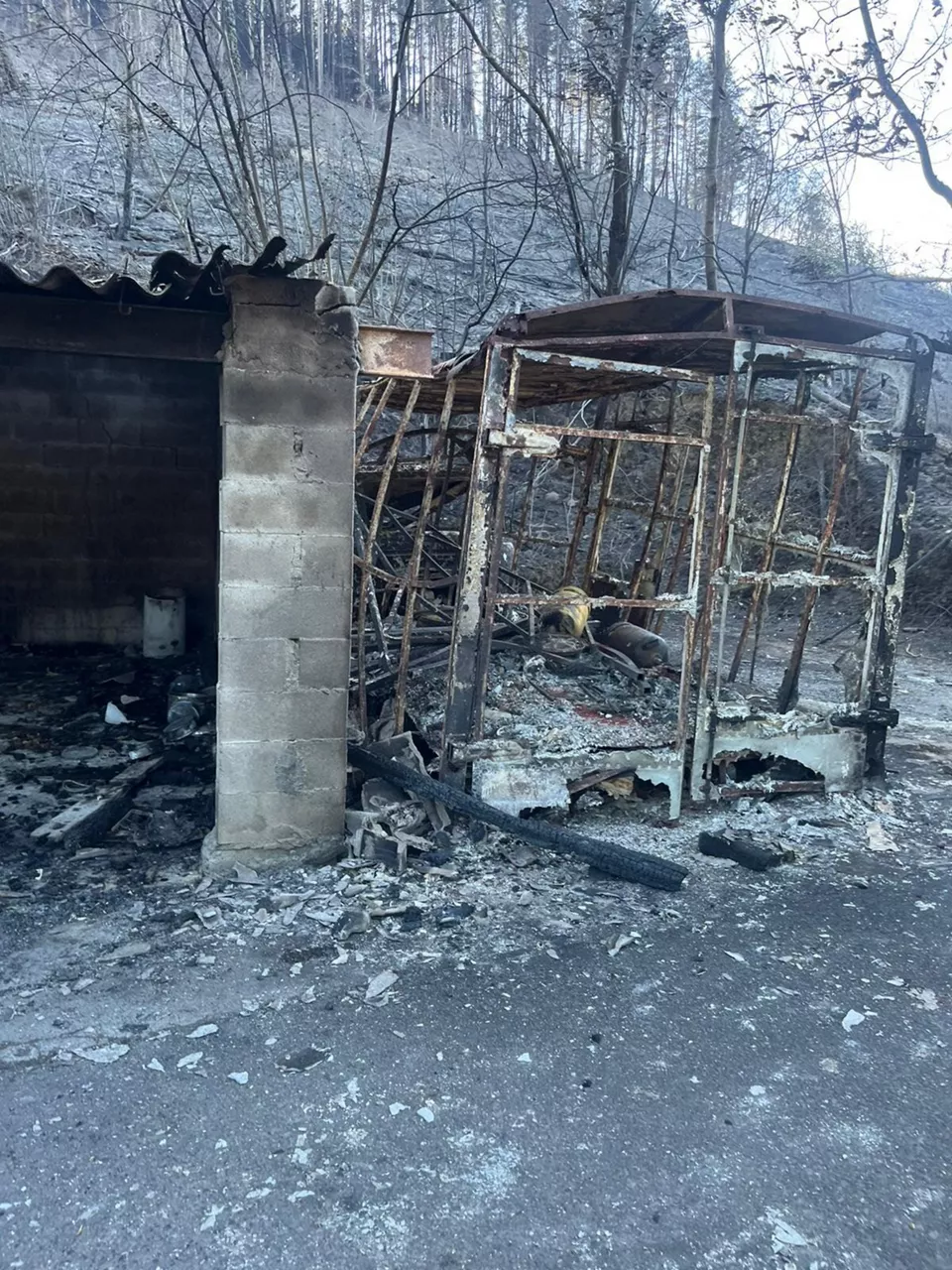 Incendio estabilizado en Balmaseda. Foto: EITB Media