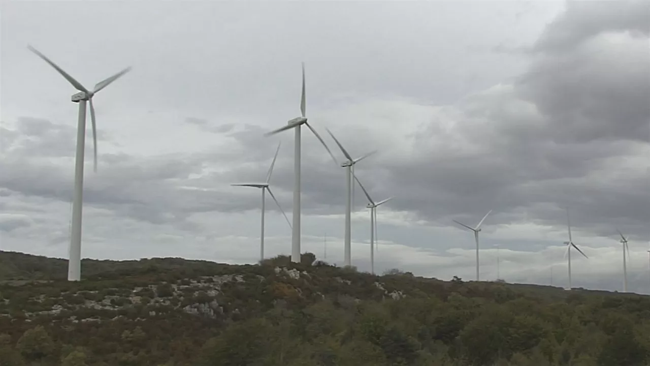 Parke eoliko bat. EITB Mediaren bideo batetik ateratako irudia.