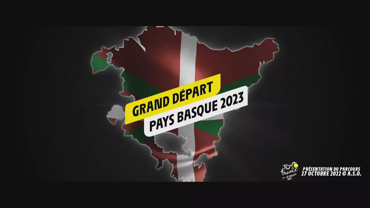 Etapas del Tour 2023 en Euskal Herria. Imagen obtenida de un vídeo del Tour de France.