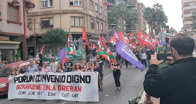 Manifestación en Barakaldo. Foto: @LABsindikatua