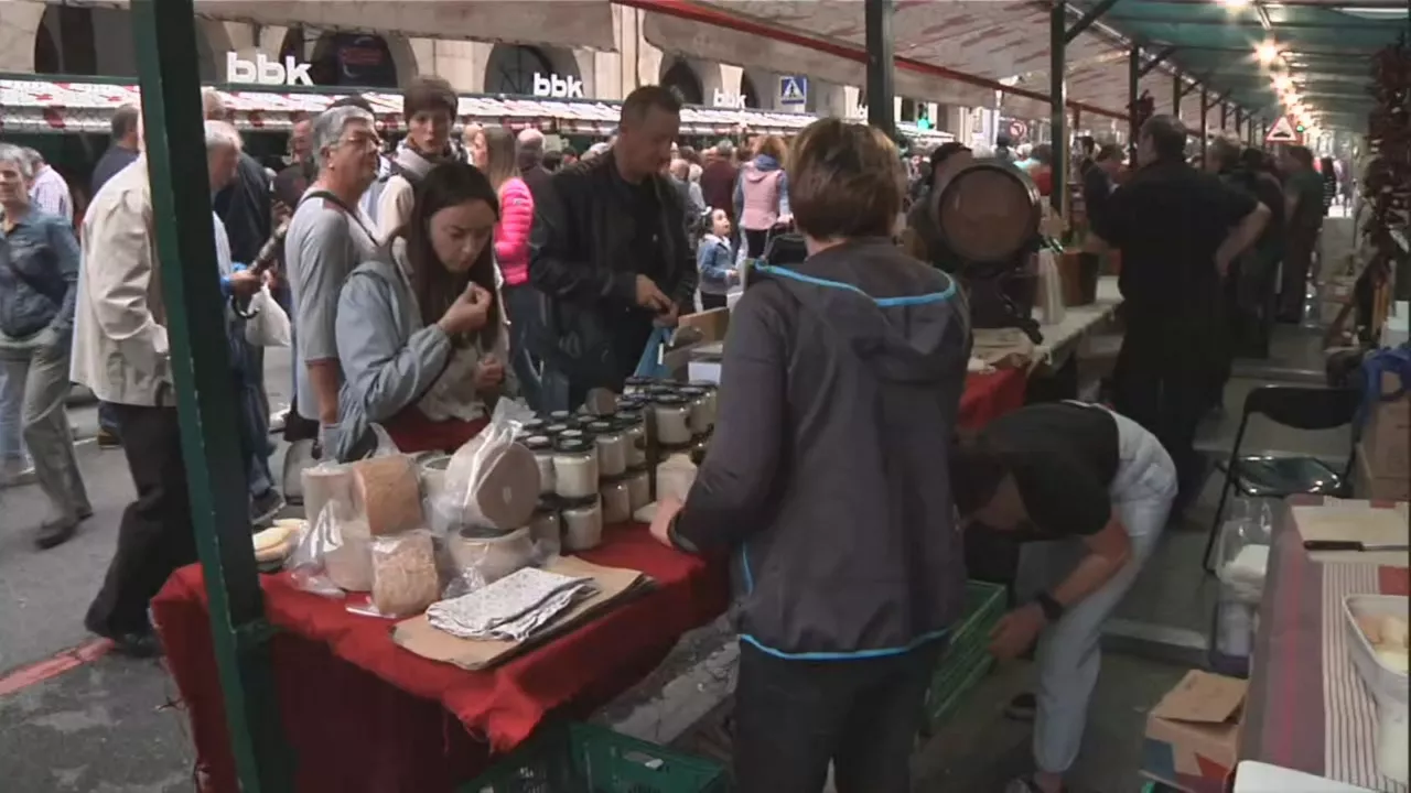 Gernika, esta mañana. Imagen obtenida de un vídeo de EITB Media.