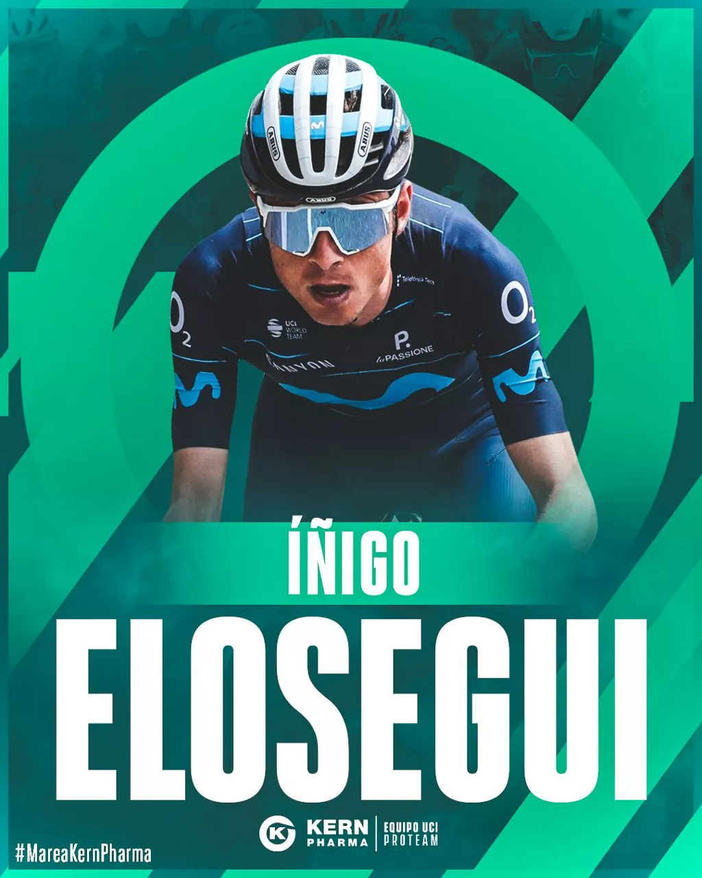 Iñigo Eloseguiren fitxaketa iragartzeko Kern Pharmak prestatutako irudia.