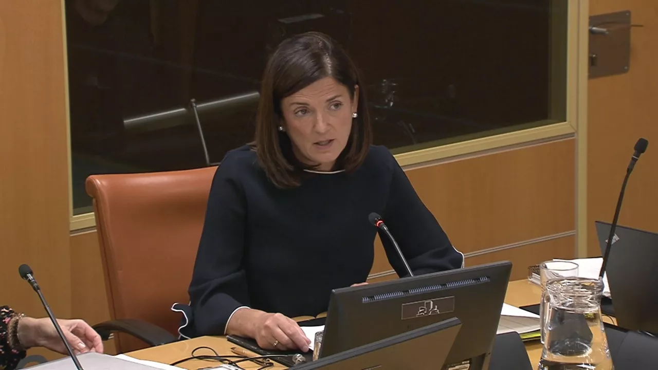 Beatriz Artolazabal. Imagen obtenida de un vídeo del Parlamento Vasco.