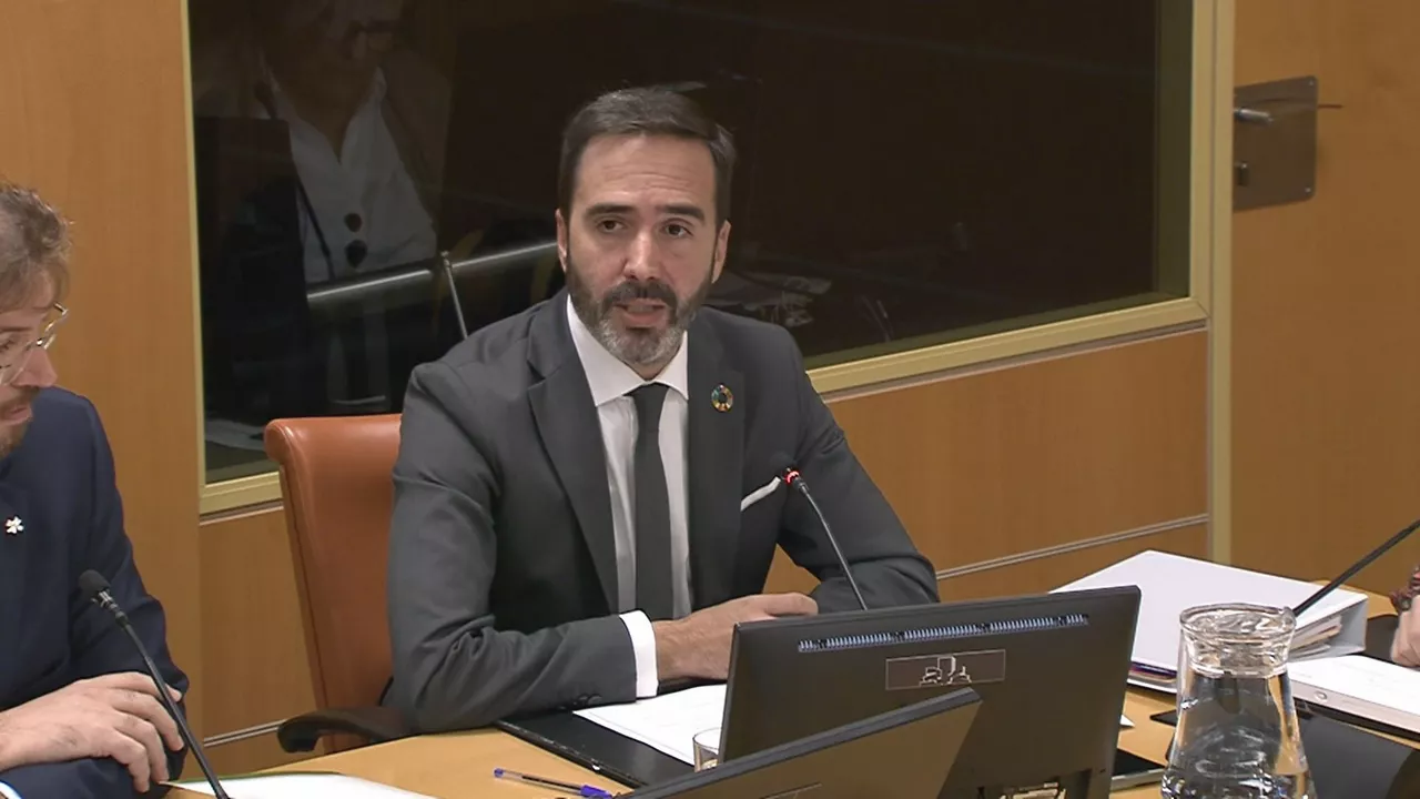 Javier Hurtado. Imagen obtenida de un vídeo del Parlamento Vasco.