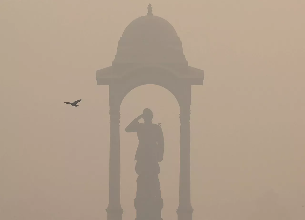 Imagen de contaminación en Nueva Delhi, India. Foto: EFE