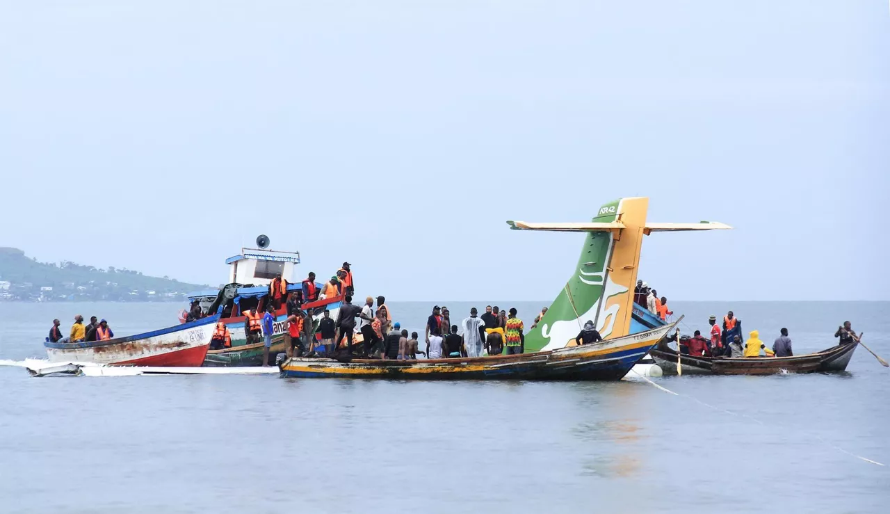 El avión accidentado. Foto: EFE.
