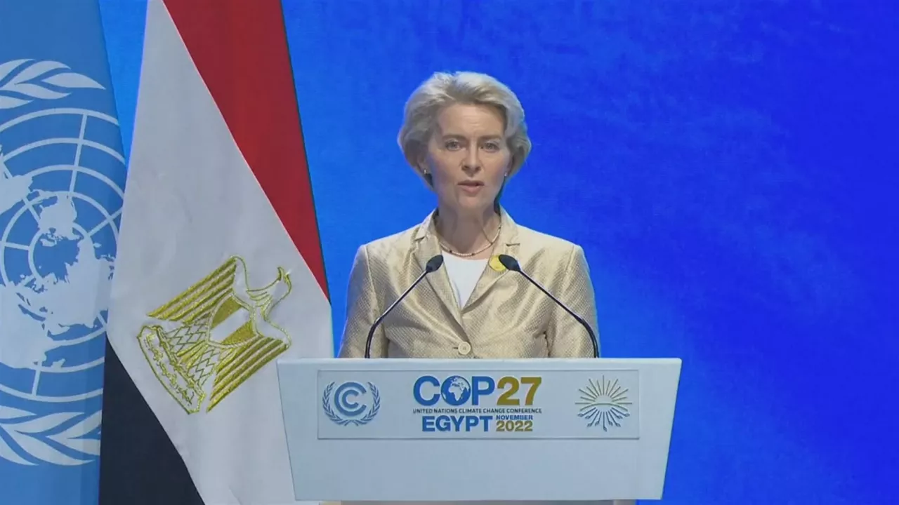 Ursula Van der Leyen. Agentzietako bideo batetik ateratako irudia.