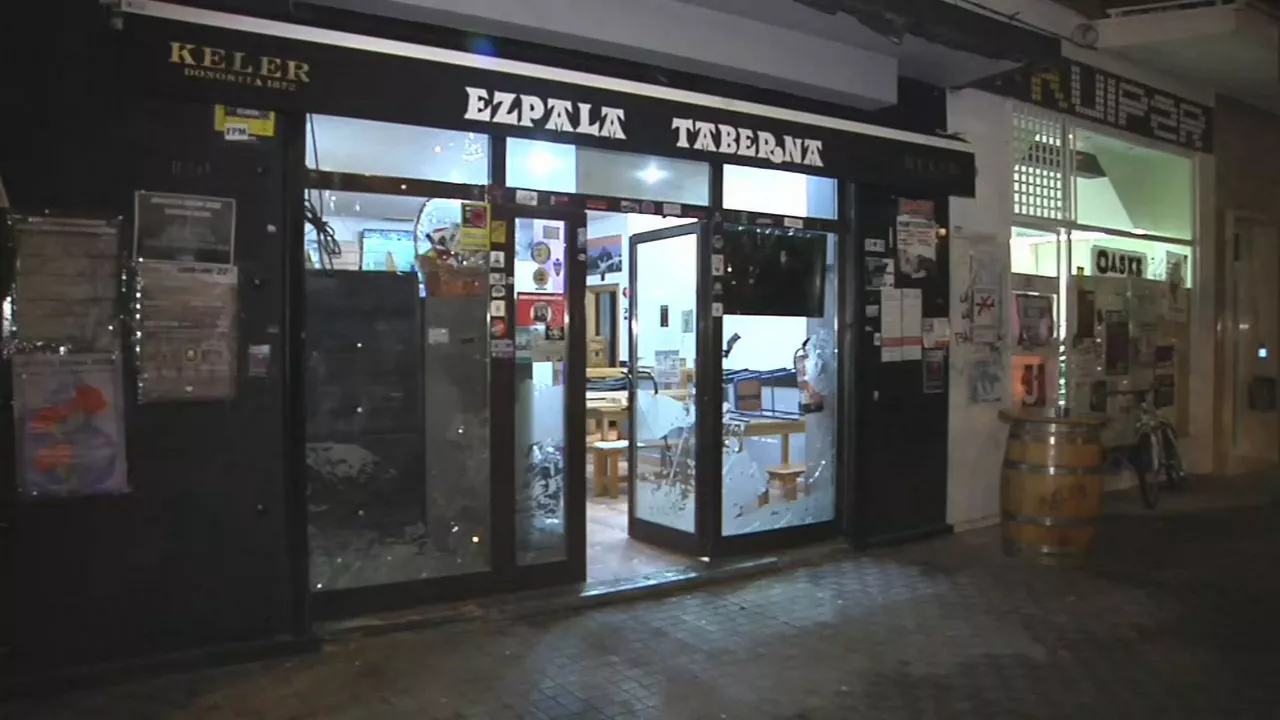 Erasotutako taberna. EITB Mediaren bideo batetik ateratako irudia.