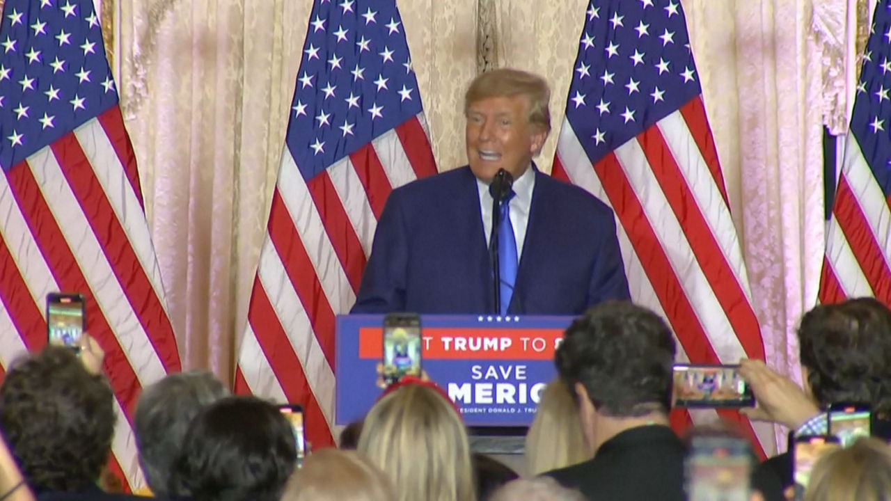 Donald Trump. Agentzietako bideo batetik ateratako irudia.