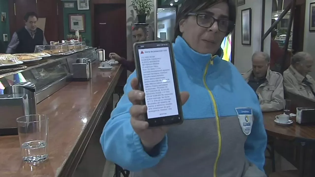 El mensaje recibido. Imagen obtenida de un vídeo de EITB Media.
