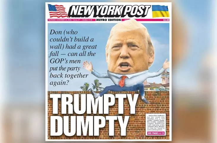 Portada del 'New York Post'. Imagen: New York Post