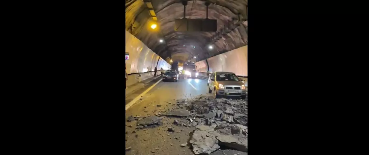 Túnel de Lesarri en Bergara (Gipuzkoa). Imagen compartida por testigos en las redes sociales.