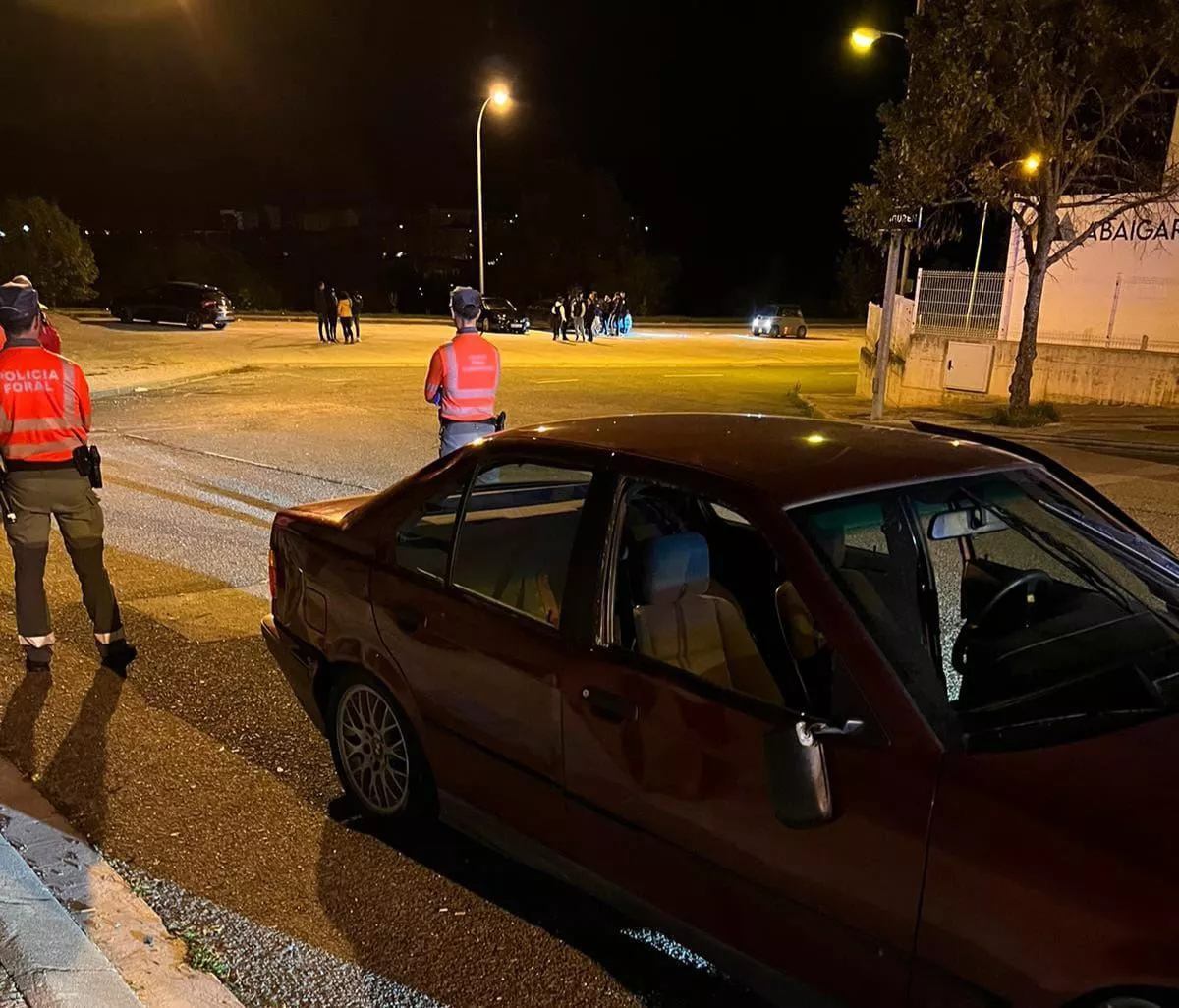 Lugar donde ha ocurrido el atropello en Huarte. Foto: Policía Foral