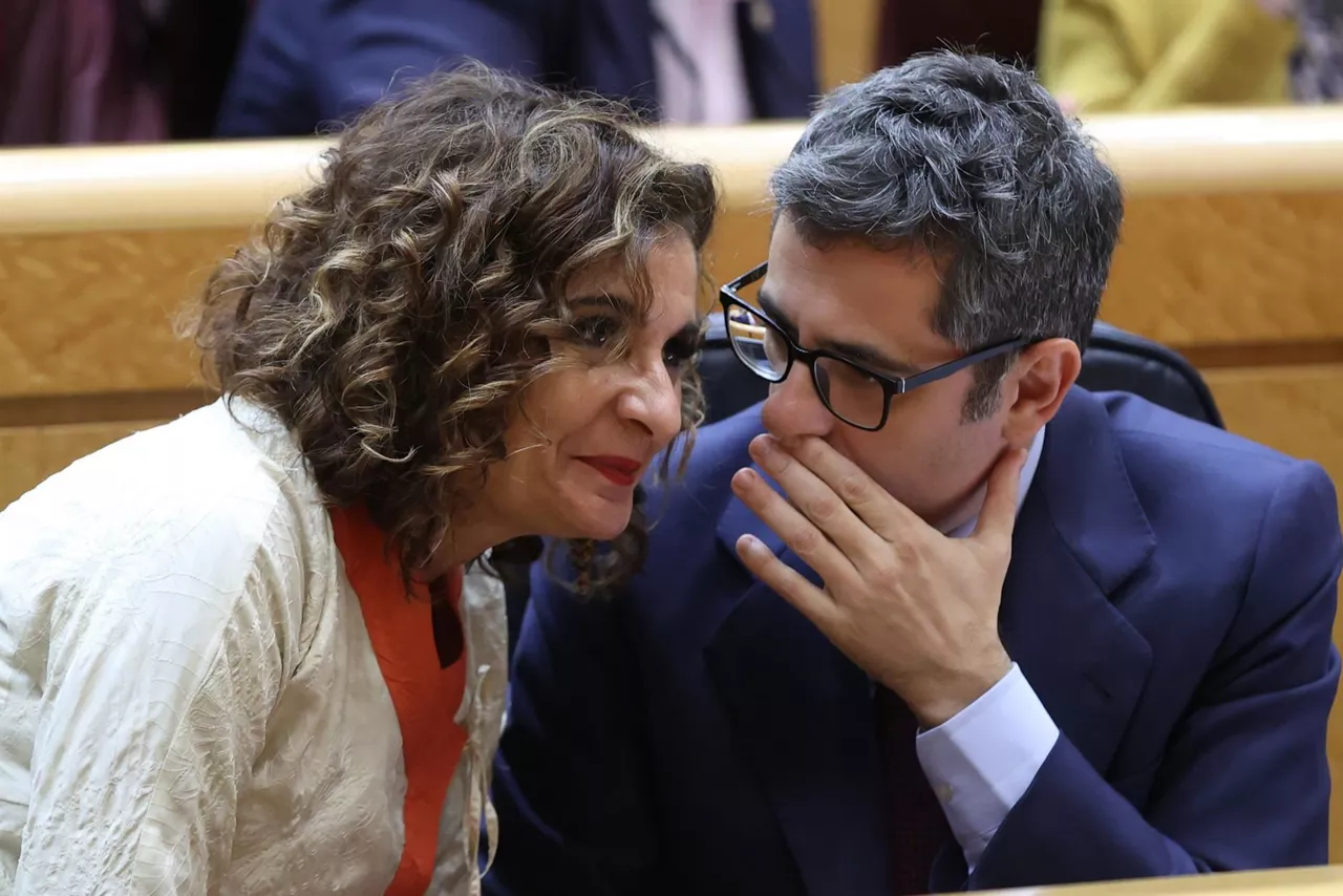 La ministra de Hacienda, María Jesús Montero, en el Senado. Foto: EFE