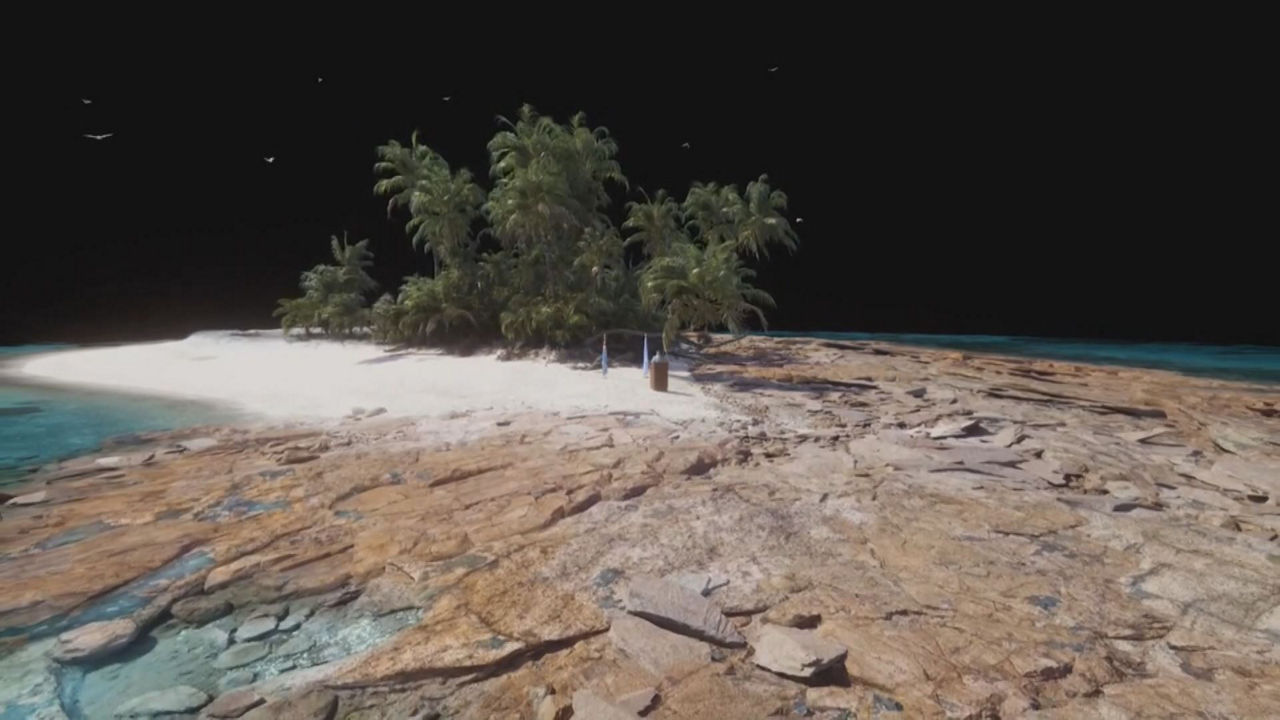 Ministro de Exteriores de Tuvalu. Imagen obtenida de un vídeo de Agencias.
