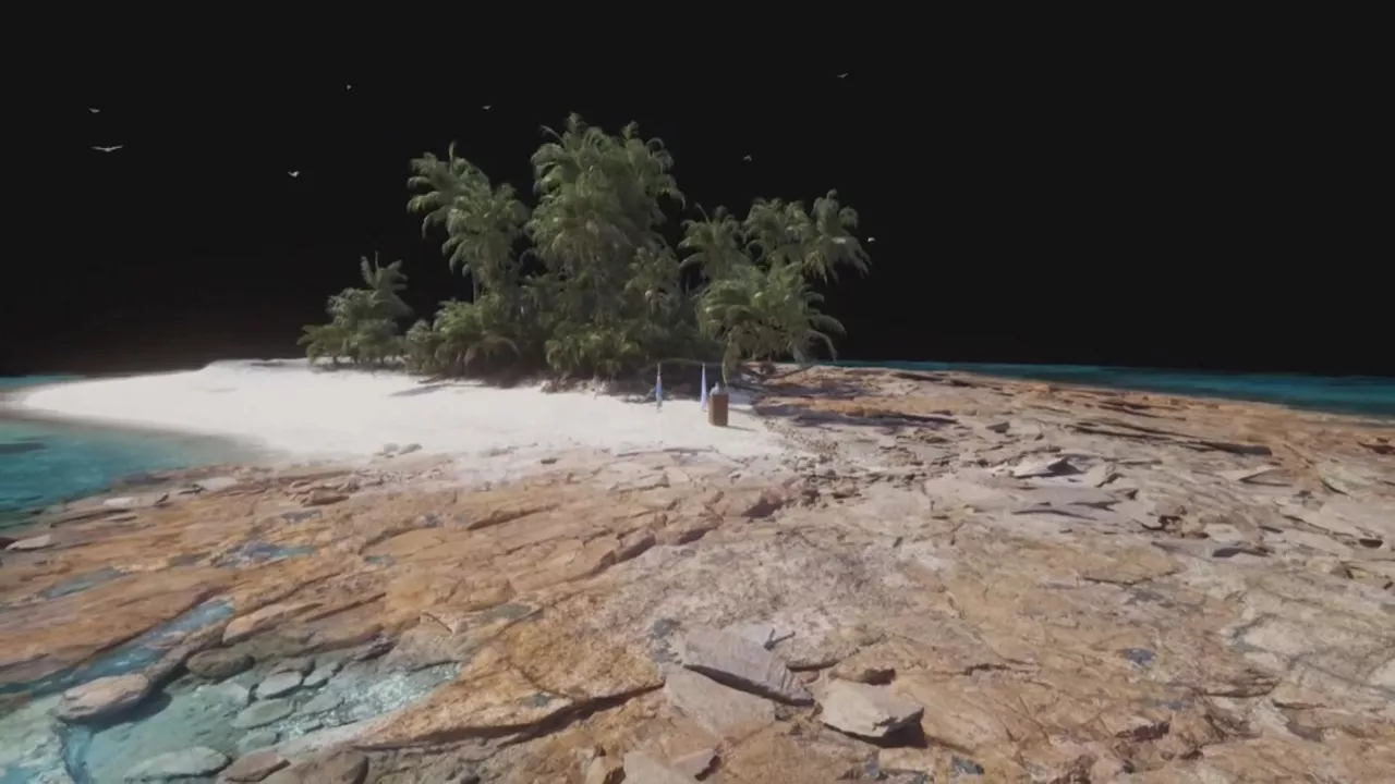 Ministro de Exteriores de Tuvalu. Imagen obtenida de un vídeo de Agencias.