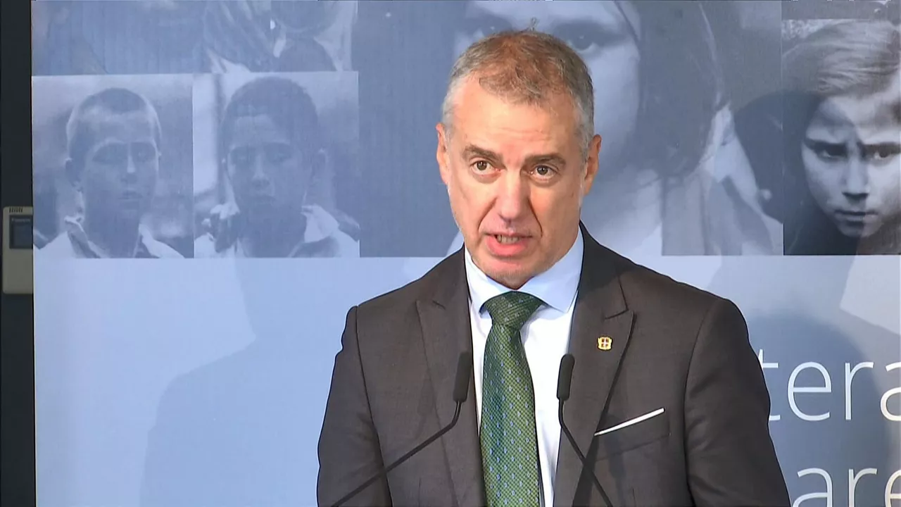 El lehendakari, durante su intervención.