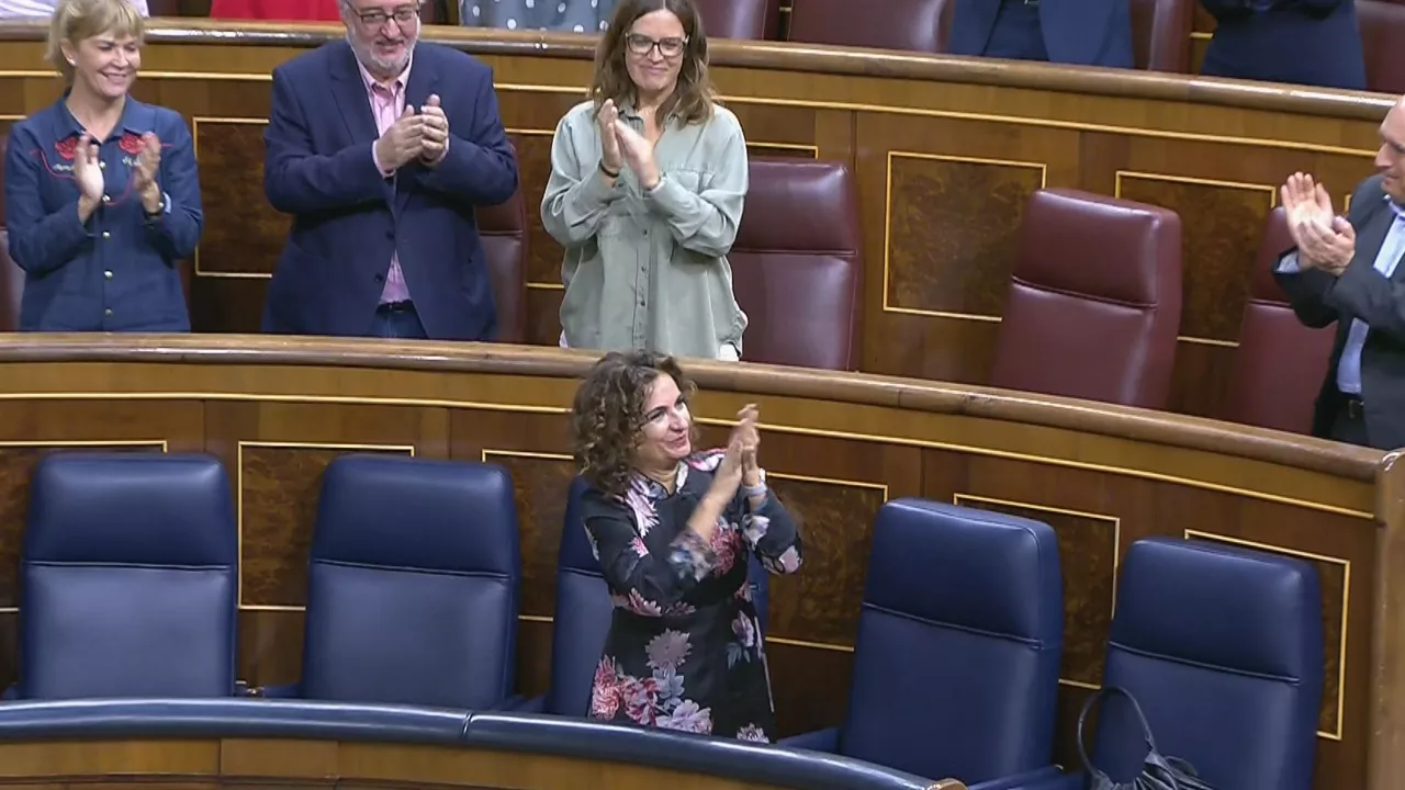Maria Jesus Montero. Agentzietako bideo batetik ateratako irudia.