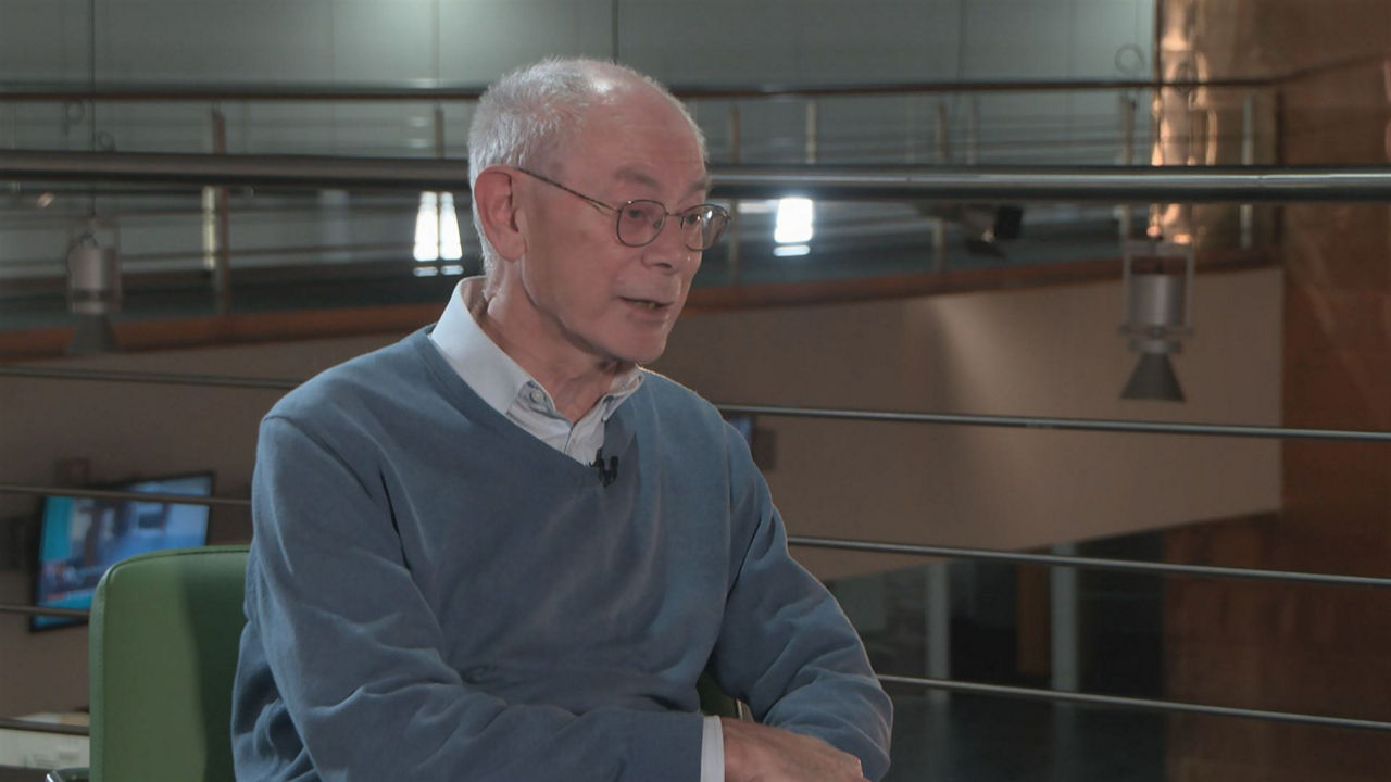 Van Rompuy. EITB Mediaren bideo batetik ateratako irudia.