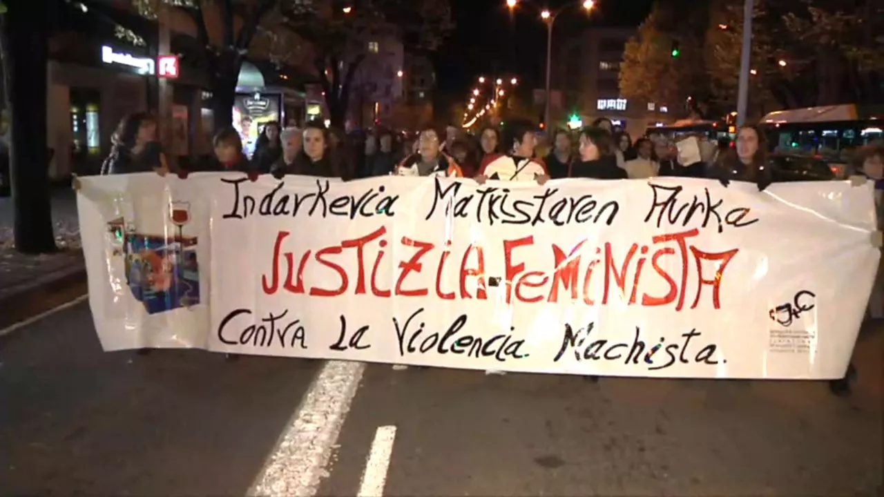 Movilización en Pamplona. Imagen: EITB