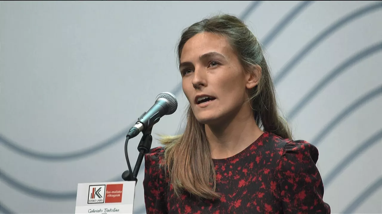 Nerea Ibarzabal, vencedora hoy en Baiona.