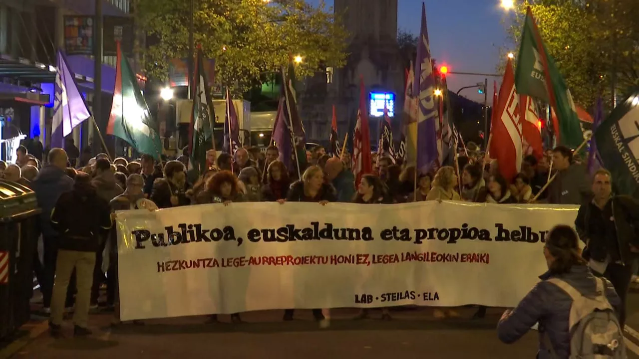 Manifestación en Bilbao. Imagen: EITB Media