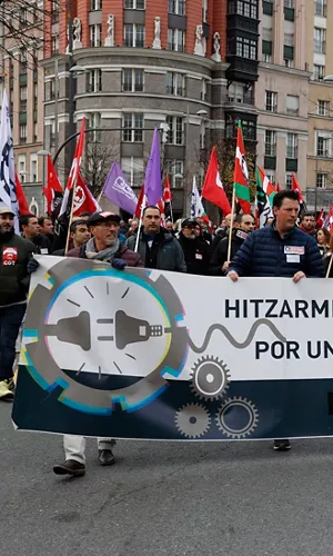 Imagen de una de las movilizaciones llevadas a cabo por los sindicatos el pasado mes