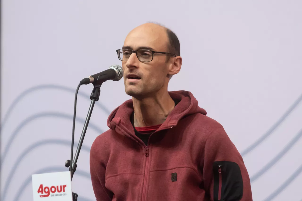 Amets Arzallus, vencedor en Bilbao. Imagen extraída de un vídeo de EITB.